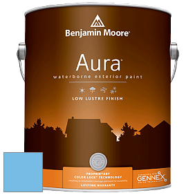 Benjamin Moore Aura 634 Waterborne Exterior Low Lustre Finish краска цвет 2065-50 Blue Wave