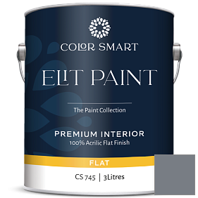 Краска COLOR SMART CS 745 ELIT PAINT глубокоматовая моющаяся краска цвет 2120-40 Smoke Gray