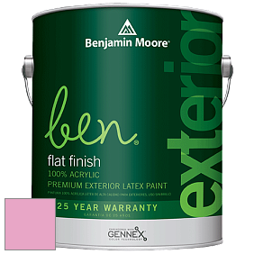 Benjamin Moore Ben 541 Waterborne Exterior Flat Finish краска цвет 2086-50 Blushing Bride