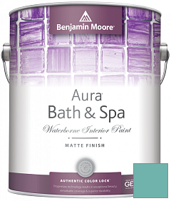 Краска Benjamin Moore Aura Bath & Spa Interior Paint Matte Finish (532) цвет 670 Gulf Stream