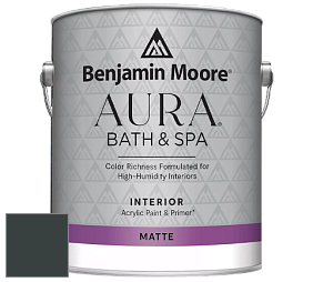 Benjamin Moore Aura 532 Bath & Spa Waterborne Interior Paint Matte Finish краска цвет NCS S 8505-B50G 