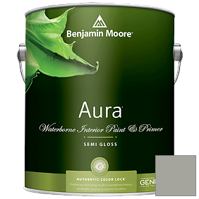 Краска Aura Waterborne Interior Semi-gloss Finish (528) цвет 1482 Sabre Gray