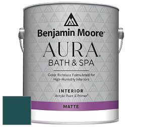 Benjamin Moore Aura 532 Bath & Spa Waterborne Interior Paint Matte Finish краска цвет NCS S 6530-B30G 