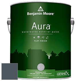 Benjamin Moore Aura 629 Waterborne Exterior Flat Finish краска цвет 2129-30 Blue Note