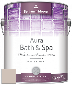 Benjamin Moore Aura 532 Bath & Spa Waterborne Interior Paint Matte Finish краска цвет 989 Alphano Beige