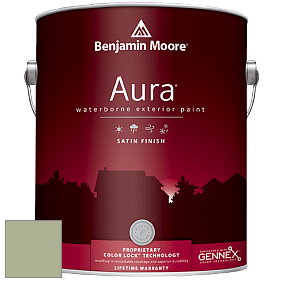 Benjamin Moore Aura 631 Waterborne Exterior Satin Finish краска цвет 439 Palisades Park