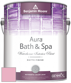 Benjamin Moore Aura 532 Bath & Spa Waterborne Interior Paint Matte Finish краска цвет 2087-50 Strawberry Sorbet