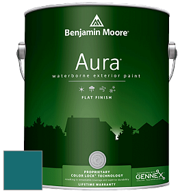 Benjamin Moore Aura 629 Waterborne Exterior Flat Finish краска цвет 2055-20 Pacific Ocean Blue