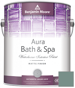 Краска Benjamin Moore Aura Bath & Spa Interior Paint Matte Finish (532) цвет 691 Dartsmouth Green