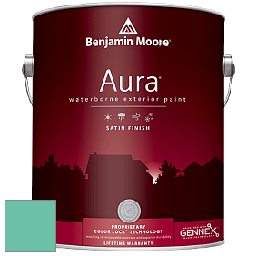 Benjamin Moore Aura 631 Waterborne Exterior Satin Finish краска цвет 606 Island Paradise