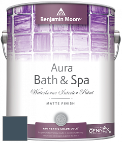 Benjamin Moore Aura 532 Bath & Spa Waterborne Interior Paint Matte Finish краска цвет 2062-20 Gentleman's Gray
