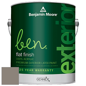 Benjamin Moore Ben 541 Waterborne Exterior Flat Finish краска цвет 2111-40 Taos Taupe