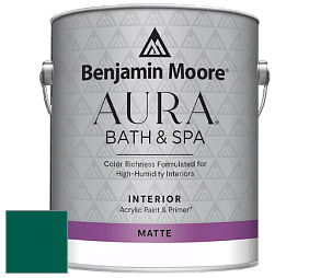 Benjamin Moore Aura 532 Bath & Spa Waterborne Interior Paint Matte Finish краска цвет RAL 6036 