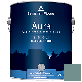 Краска Aura Waterborne Exterior Semi-Gloss Finish (632) цвет 712 Fort Pierce Green