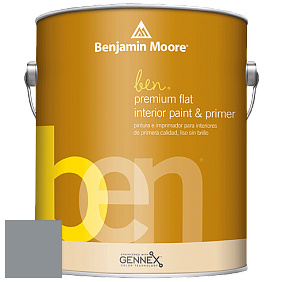 Benjamin Moore Ben W625 Premium Interior Latex Flat краска цвет 2124-30 Deep Silver