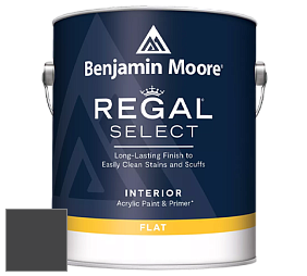 Benjamin Moore 547 Regal Select Waterborne Interior Flat Finish краска цвет 2120-10 Jet Black