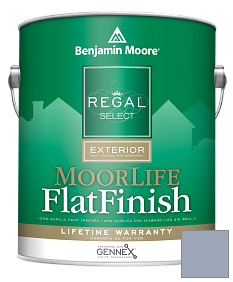 Краска Regal Select Exterior Paint-MoorLife Flat Finish (W105) цвет 1439 Yukon Sky