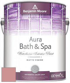 Benjamin Moore Aura 532 Bath & Spa Waterborne Interior Paint Matte Finish краска цвет 2088-50 Cool Lava