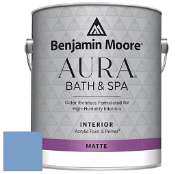Benjamin Moore Aura 532 Bath & Spa Waterborne Interior Paint Matte Finish краска цвет NCS S 2040-R80B 