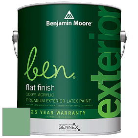 Benjamin Moore Ben 541 Waterborne Exterior Flat Finish краска цвет 2035-40 Stokes Forest Green