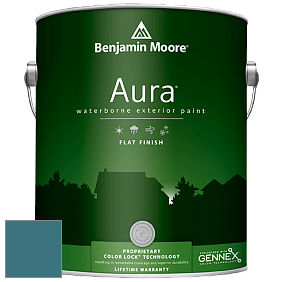 Benjamin Moore Aura 629 Waterborne Exterior Flat Finish краска цвет 2057-30 Naples Blue