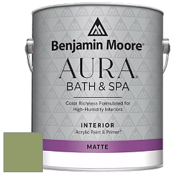 Benjamin Moore Aura 532 Bath & Spa Waterborne Interior Paint Matte Finish краска цвет 545 Buckingham Gardens