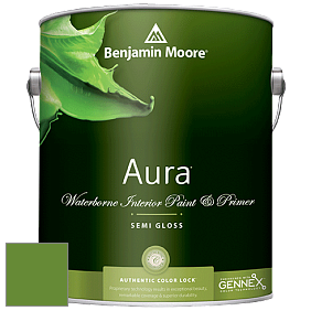 Benjamin Moore Aura 528 Waterborne Interior Semi-gloss Finish краска цвет NCS S 2570-G30Y 