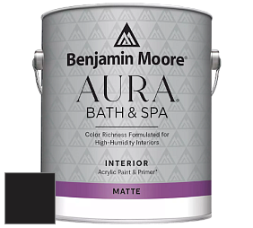 Benjamin Moore Aura 532 Bath & Spa Waterborne Interior Paint Matte Finish краска цвет RAL 8022 