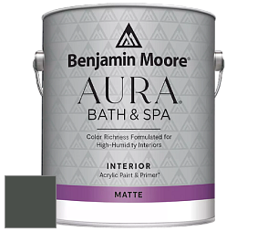 Benjamin Moore Aura 532 Bath & Spa Waterborne Interior Paint Matte Finish краска цвет NCS S 8005-G20Y 