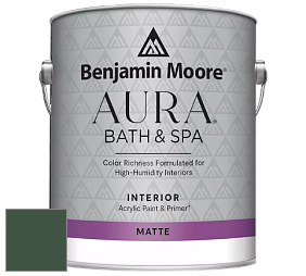 Benjamin Moore Aura 532 Bath & Spa Waterborne Interior Paint Matte Finish краска цвет NCS S 7020-G10Y 