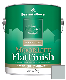 Краска Regal Select Exterior Paint-MoorLife Flat Finish (W105) цвет 1585 Wales Gray