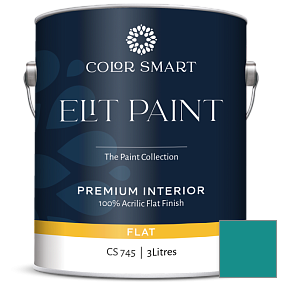 Краска COLOR SMART CS 745 ELIT PAINT глубокоматовая моющаяся краска цвет 734 Tropical Teal