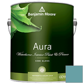 Краска Aura Waterborne Interior Semi-gloss Finish (528) цвет 2053-40 Blue Lake