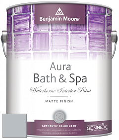 Benjamin Moore Aura 532 Bath & Spa Waterborne Interior Paint Matte Finish краска цвет 2126-50 Gray Timber Wolf