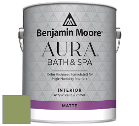 Benjamin Moore Aura 532 Bath & Spa Waterborne Interior Paint Matte Finish краска цвет NCS S 3040-G40Y 