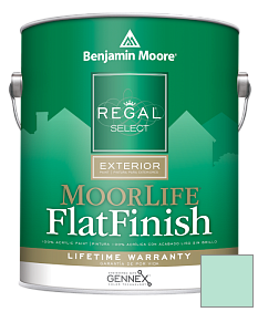 Краска Regal Select Exterior Paint-MoorLife Flat Finish (W105) цвет 589 Gentle Breeze