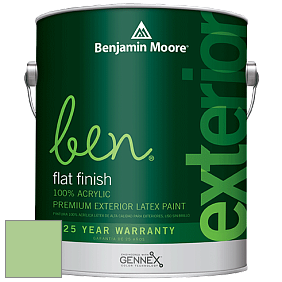 Benjamin Moore Ben 541 Waterborne Exterior Flat Finish краска цвет 550 Paradise Hills Green