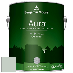 Benjamin Moore Aura 629 Waterborne Exterior Flat Finish краска цвет 695 Turquoise Mist