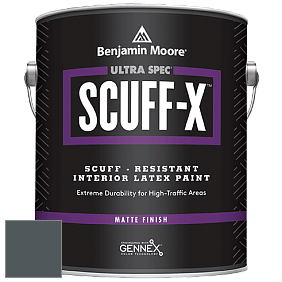 Benjamin Moore 484 Ultra Spec SCUFF-X Interior Matte Finish краска цвет 2131-30 Lead Gray