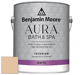 Benjamin Moore Aura 532 Bath & Spa Waterborne Interior Paint Matte Finish краска цвет NCS S 1515-Y30R 