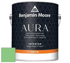 Benjamin Moore Aura 526 Waterborne Interior Satin Finish покрытие цвет 2033-40 Lime Tart