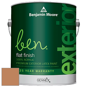 Benjamin Moore Ben 541 Waterborne Exterior Flat Finish краска цвет 1147 Butterscotch Sundae