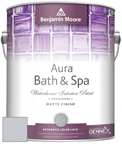 Benjamin Moore Aura 532 Bath & Spa Waterborne Interior Paint Matte Finish краска цвет 2118-60 Misty Memories