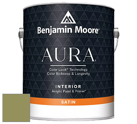 Benjamin Moore Aura 526 Waterborne Interior Satin Finish покрытие цвет 539 Sycamore Tree