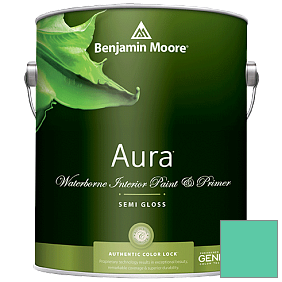 Краска Aura Waterborne Interior Semi-gloss Finish (528) цвет 2045-40 Bahama Green
