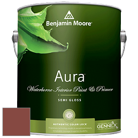 Benjamin Moore Aura 528 Waterborne Interior Semi-gloss Finish краска цвет 2091-20 Rustic Brick