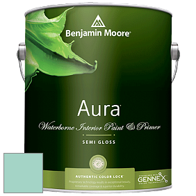 Benjamin Moore Aura 528 Waterborne Interior Semi-gloss Finish краска цвет 2041-50 Sea Mist Green