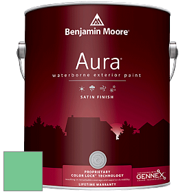 Benjamin Moore Aura 631 Waterborne Exterior Satin Finish краска цвет 2037-40 Adam Green