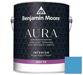 Краска Benjamin Moore Aura Interior Paint - Matte (522) цвет 2064-40 Clearest Ocean Blue