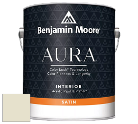 Benjamin Moore Aura 526 Waterborne Interior Satin Finish покрытие цвет OC-144 Lancaster White